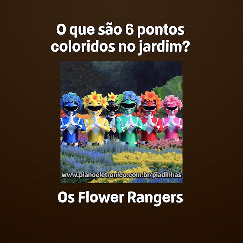 O que são 6 pontos coloridos no jardim?

Os Flower Rangers